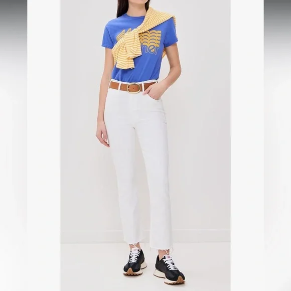 MOTHER the hustler ankle fray white jeans size 27 - Picture 14 of 14